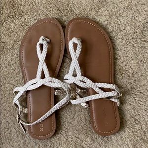 Merona (by Target) white braided thong sandals